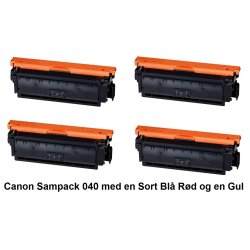 CANON 040X Sampack med 4 Lasertoner Kompatibel med Canon 040X Printer 41000 sider v/5%