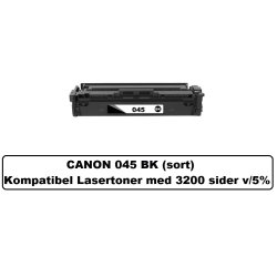 Sampack med 5 styk Canon 045H B,C,M,Y Kompatibel Lasertonerne 13,300 sider v/ 5%