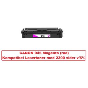 CANON 045H Magenta (rd) Lasertoner Kompatibel med Canon 045H Magenta. Printer 2300 sider v/5%