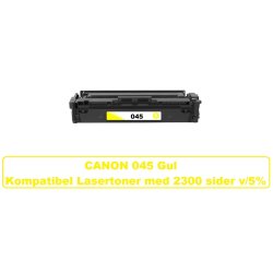 Sampack med 5 styk Canon 045H B,C,M,Y Kompatibel Lasertonerne 13,300 sider v/ 5%