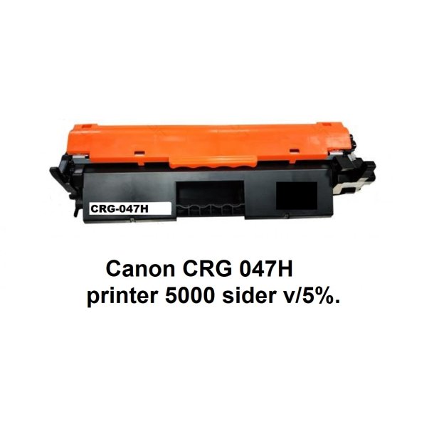 Canon 047H Sort er en kompatibel med Canon 047H Sort lasertoner med 5000 sider v/5%