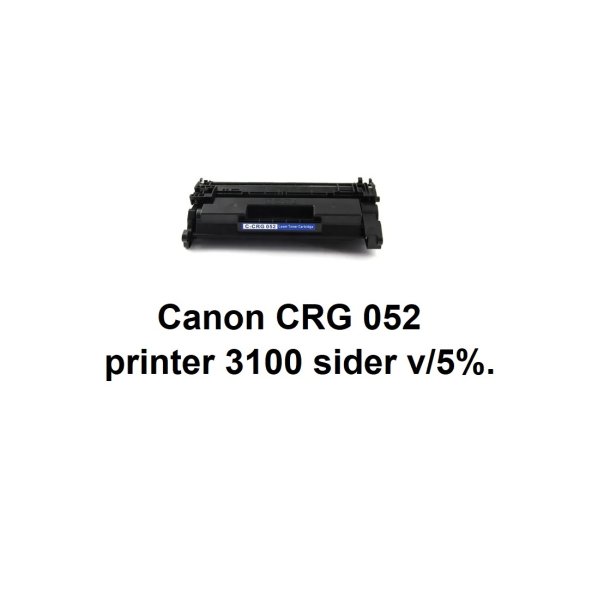 Canon CRG 052 Black (sort) Kompatibel Toner printer 3100 sider v/5%.