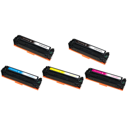 Sampack med 5 styk Canon 054H B,C,M,Y Kompatibel Lasertonerne 13,300 sider v/ 5%