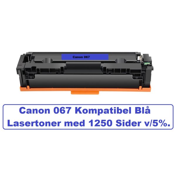 Sampack med 4 styk Canon 067 B,C,M,Y Kompatibel Lasertonerne 5100 sider v/ 5%