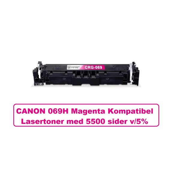 CANON 069H Magenta (rd) Lasertoner Kompatibel med Canon 069H Cyan (bl). Printer 5500 sider v/5%