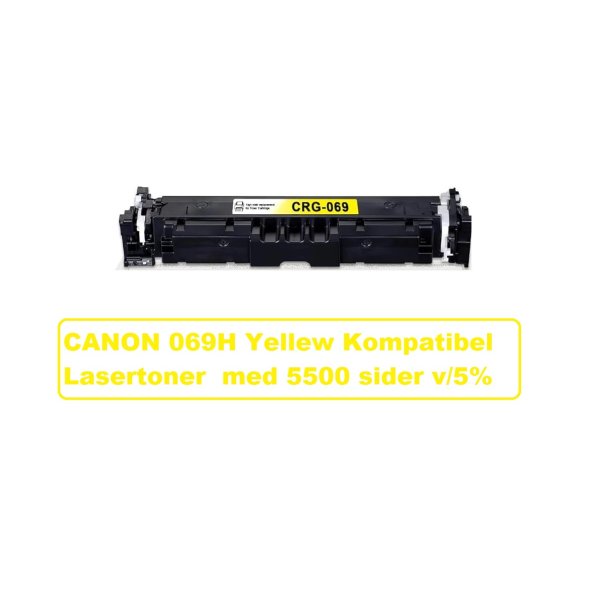 Sampack med 5 styk Canon 069 B,C,M,Y Kompatibel Lasertonerne 31700 sider v/ 5%