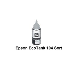 Sammenpak med 4 styk Epson 104 BK-c-m-y er kompatibel Blkrefill Indeholder 280ml.