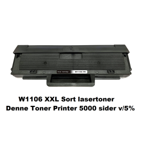 HP 106XL / W1106 XL Sort lasertoner den er kompatibel printer 5000 sider v/5%.