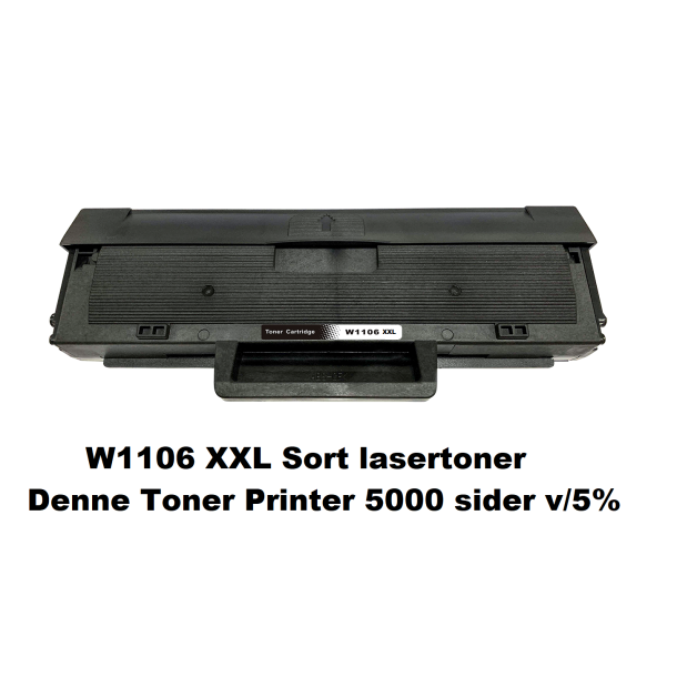 HP 106XL / W1106 XL Sort lasertoner den er kompatibel printer 5000 sider v/5%.