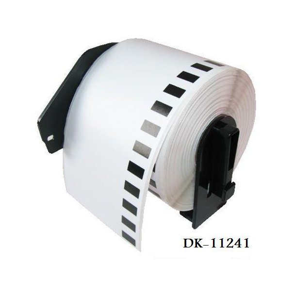 Brother DK-11241 kompatible labels de mler 102 mm x 152 mm. Kan anvendes til forsendelsesetiketter.
