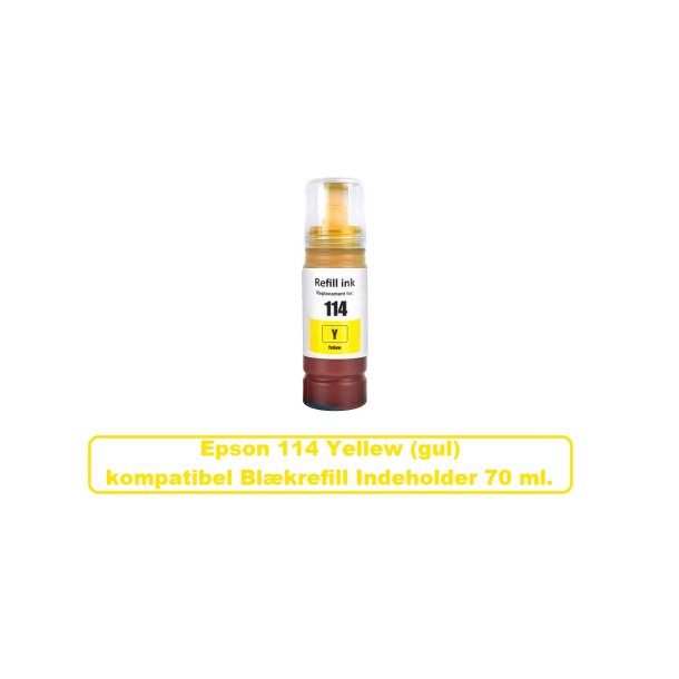 Epson 114 Yellew (gul) kompatibel Blkrefill Indeholder 70 ml.