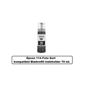 Epson 114 BK (sort) kompatibel Blkrefill Indeholder 70 ml.