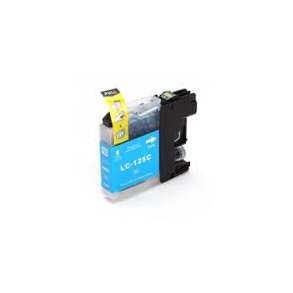 Brother LC 125 Cyan (bl) kompatibel blkpatron med 15ml.