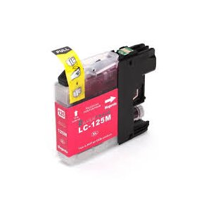 Brother LC 125 Magenta(rd) kompatibel blkpatron Rd med 15ml