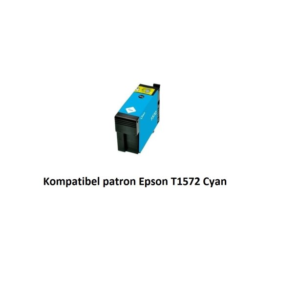 Epson T1572XL C (bl) kompatibel blkpatron indeholder 32ml.
