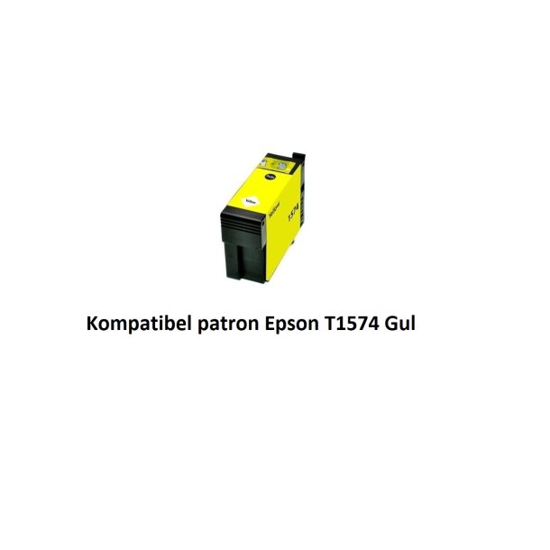 Epson T1574XL Y (gul) kompatibel blkpatron indeholder 32ml.