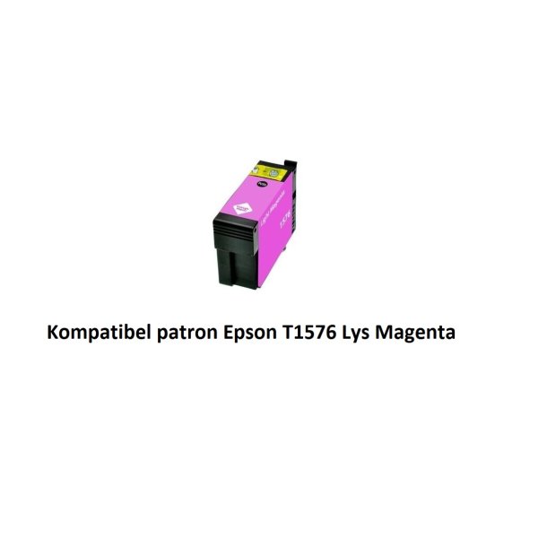 Epson T1576XL LM (lys rd) kompatibel blkpatron indeholder 32ml.