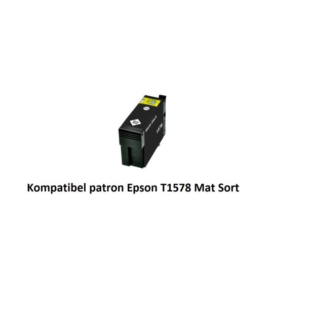 Epson T1578XL MBK (mat sort) kompatibel blkpatron indeholder 32ml.