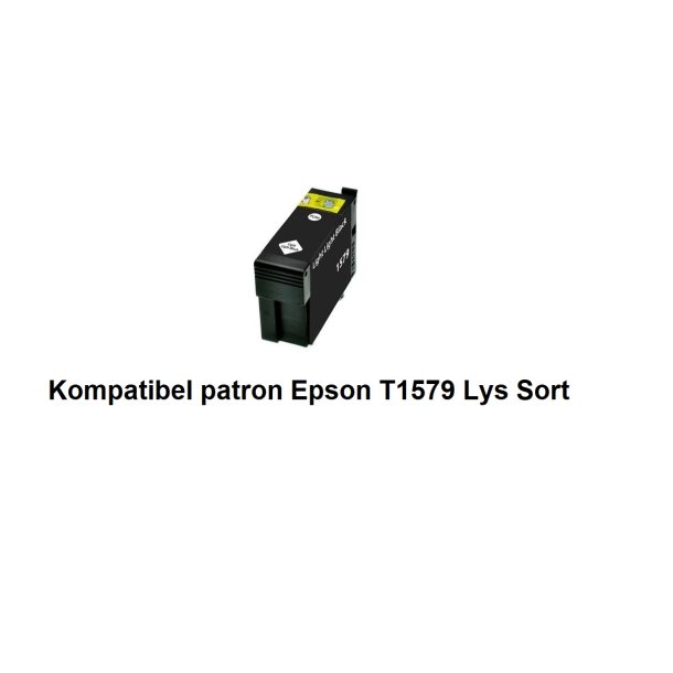 Epson T1579XL LLBK (lys lys sort) kompatibel blkpatron indeholder 32ml.