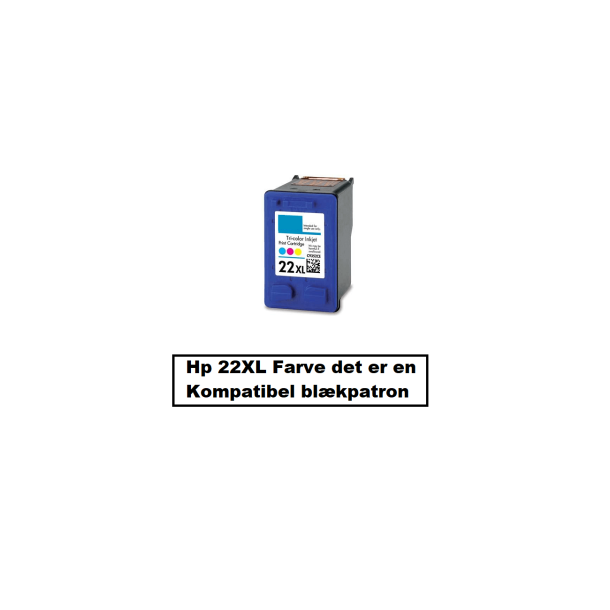 Sampack med 1x HP 21XL og 1x HP 22XL Kompatible blkpatroner indeholder i alt 36 ml.