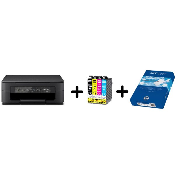 Epson Expression Home XP-2200 Farveprinter med en pakke Blkpatroner og en 80g papir. 