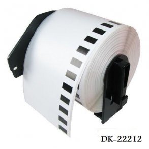 Brother DK 22212 hvid filmtape (plastiktape) endelse baner kompatible labels i 62mm x 15.2m.