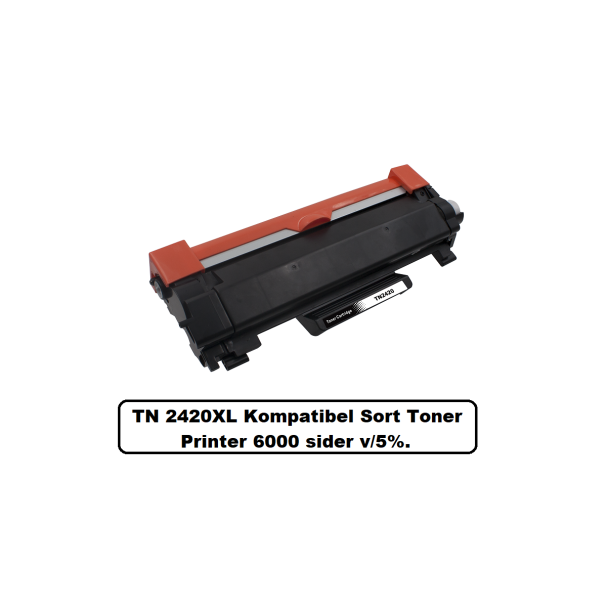 TN 2420XL Kompatibel med Brother TN 2420XL printer 6000 sider v/5%.