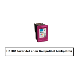 HP 301XL CMY Kompatibel blkpatron med 18 ml.