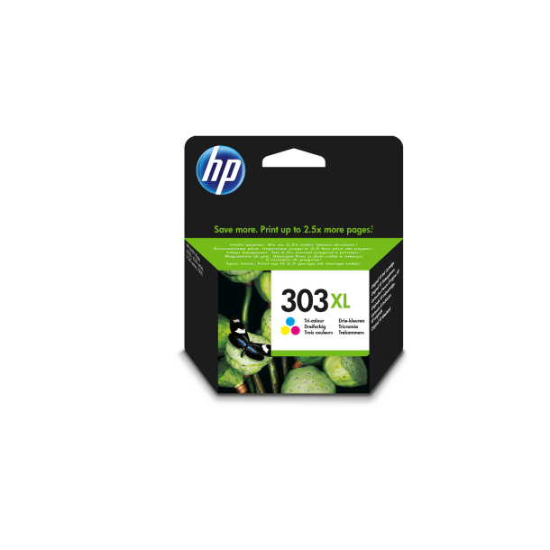 Sampack med 1 styk HP 303XL BK og en hp 303XL CMY originale blkpatroner som indeholder 22 ml.