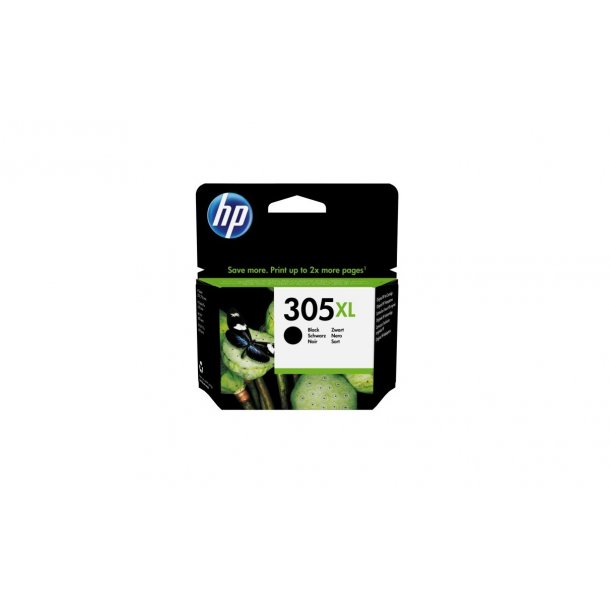 HP 305XL BK (sort) originale blkpatron Printer 240 sider v/5%.