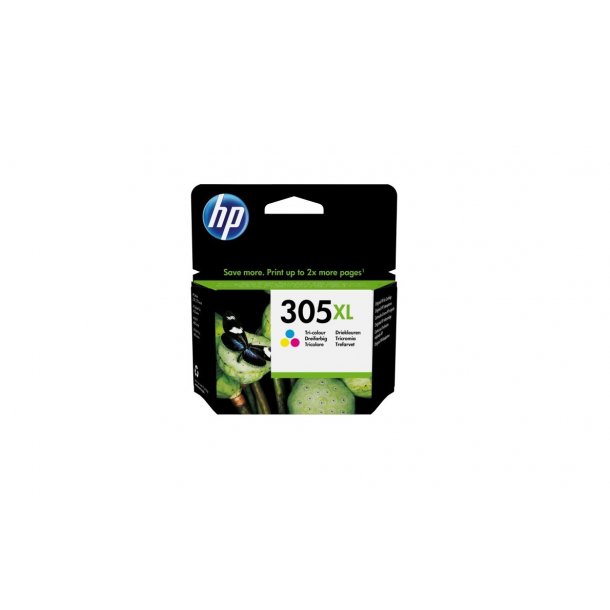 HP 305XL CMY (farve) originale blkpatron Printer 200 sider v/5%.