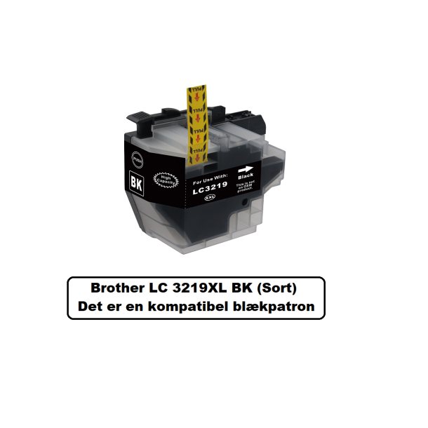 Brother Sampack med 10 styk LC 3219 XXL kompatibel blkpatron indeholder 314ml ialt.