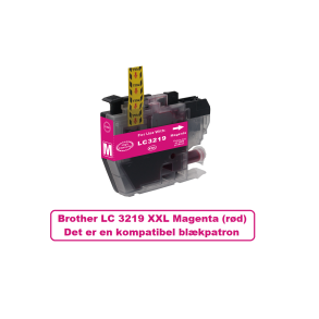 Brother LC 3219 XXL Magenta (rd) kompatibel blkpatron indeholder 18ml.