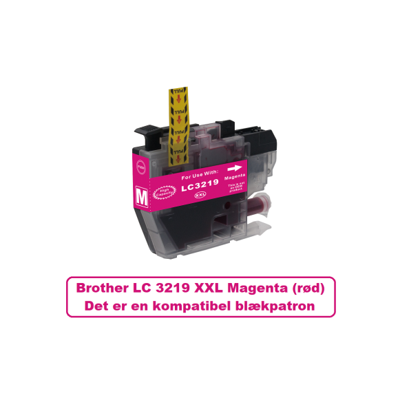 Brother LC 3219 XXL Magenta (rd) kompatibel blkpatron indeholder 18ml.
