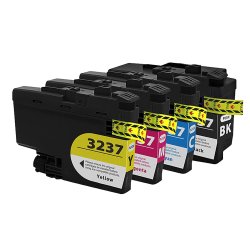 Sammenpak med 4 styk Brother LC 3237 BK-c-m-y er kompatibel Indeholder 113 ml.
