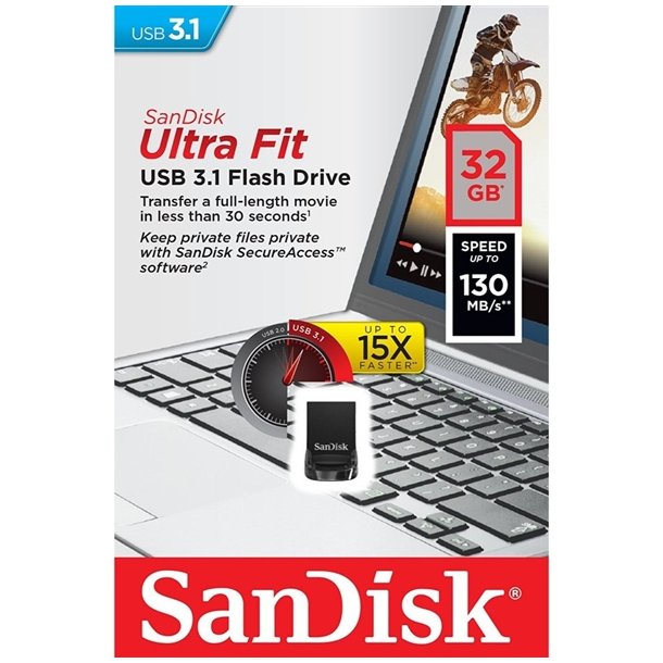 SanDisk USB nøgle med 32 GB i 3.1.