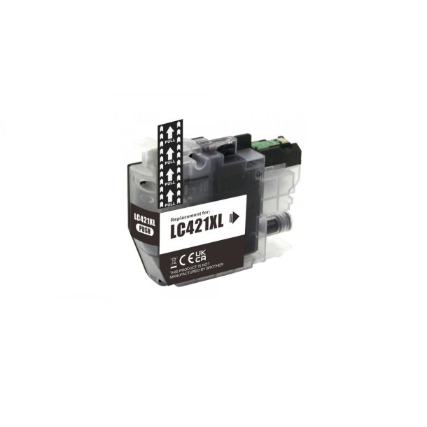  Brother Sampack med 4 styk LC 421XL Kompatibel blkpatron indeholder 46 ml ialt.