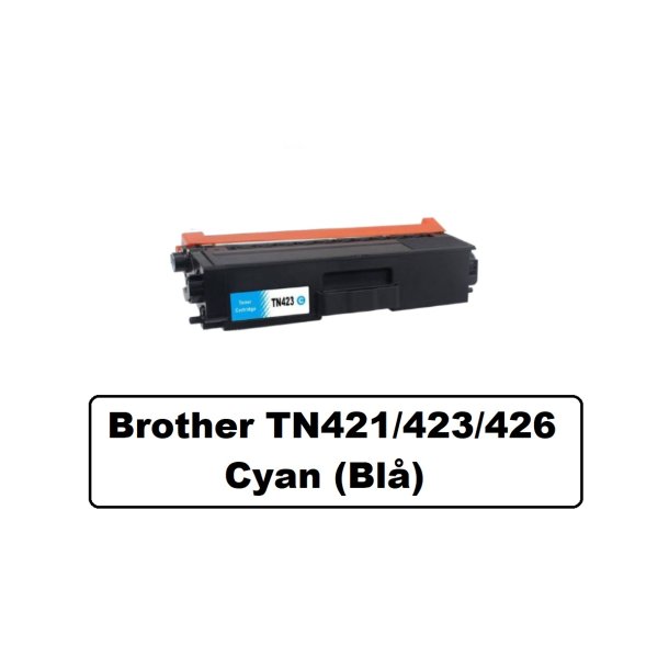 Brother TN 421/423/426 Cyan (Bl) Lasertoner er Kompatibel med Brother TN421/423/426 4000 sider v/ 5%