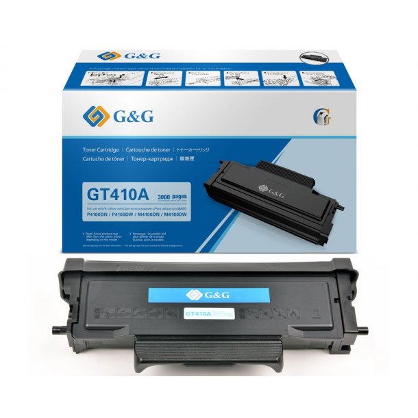 G&G GT410A BK (sort) 3000 sider v/5% Lasertoner 