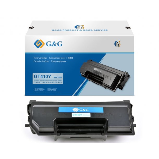 G&G  GT410Y BK (sort) 11000 sider v/5% Lasertoner 