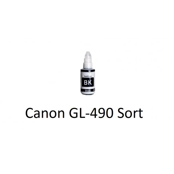 Canon GI 490 Sammenpak med 4 styk kompatibel Blkrefill Indeholder 345ml.