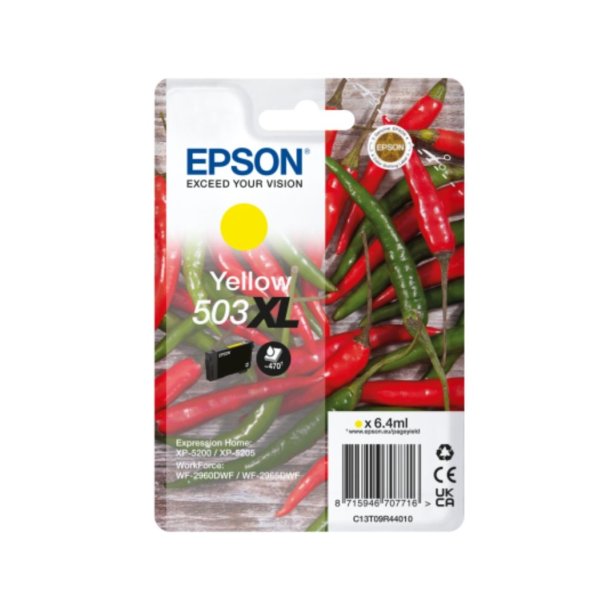 Epson 503 Yellow (gul) er en originale blkpatron den indeholder 4,6 ml.