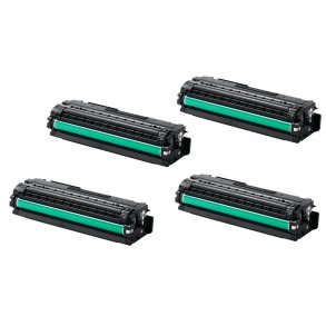 Samsung Sampack med 4 styk CLP 506L BK-C-M-Y er Kompatibel toner printer 16500 sider v/5%.