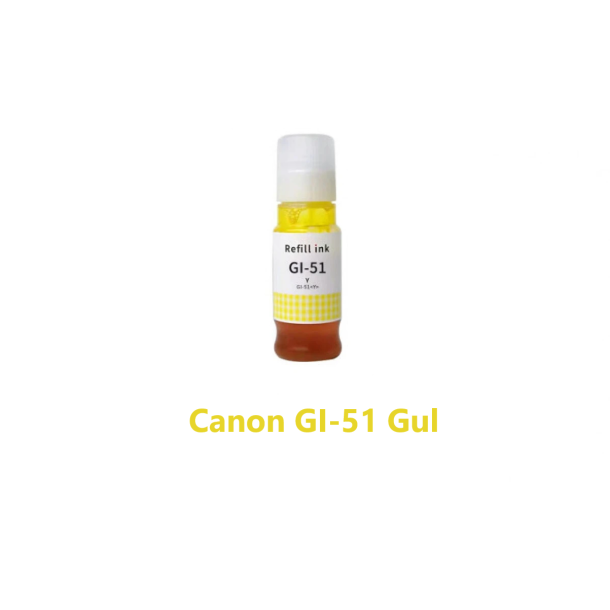 Canon GI 51 Sammenpak med 4 styk kompatibel Blkrefill Indeholder ialt 350ml.
