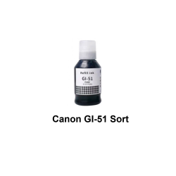 Canon GI 51 Sammenpak med 4 styk kompatibel Blkrefill Indeholder ialt 350ml.