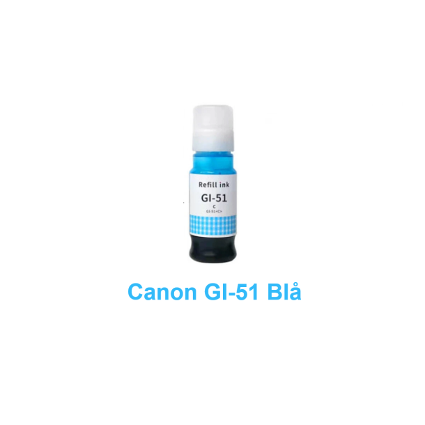 Canon GI 51 Sammenpak med 5 styk kompatibel Blkrefill Indeholder ialt 490ml.