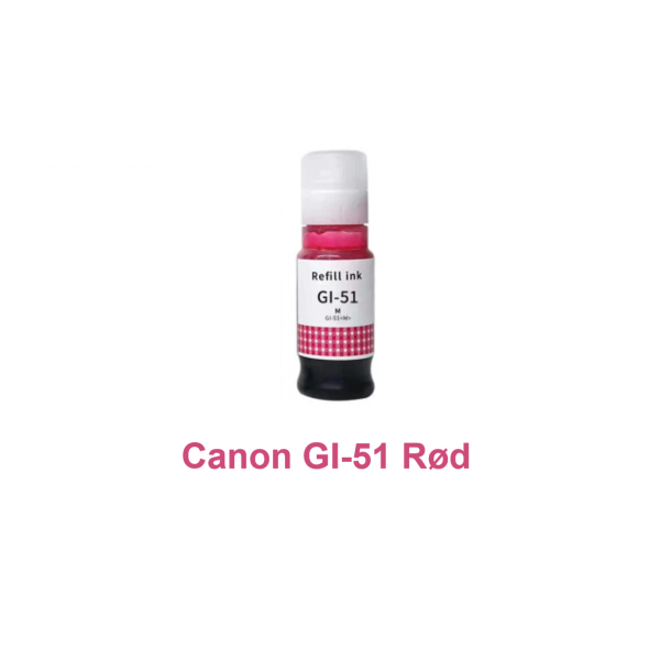 Canon GI 51 Sammenpak med 4 styk kompatibel Blkrefill Indeholder ialt 350ml.