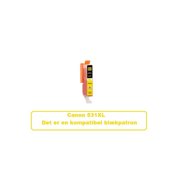 Canon CLI 531 XL Yellew (gul) kompatibel blkpatron Indeholder 13ml.