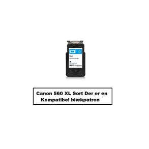 Canon PG 560XL kompatibel blkpatron indeholder 18ml.