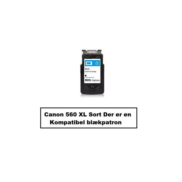 Canon PG 560XL kompatibel blkpatron indeholder 18ml.